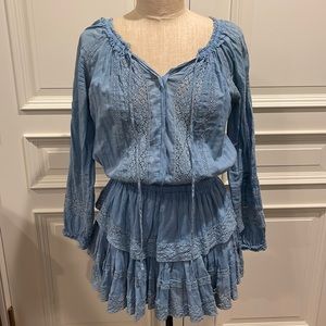 LoveShackFancy Blue dress size S